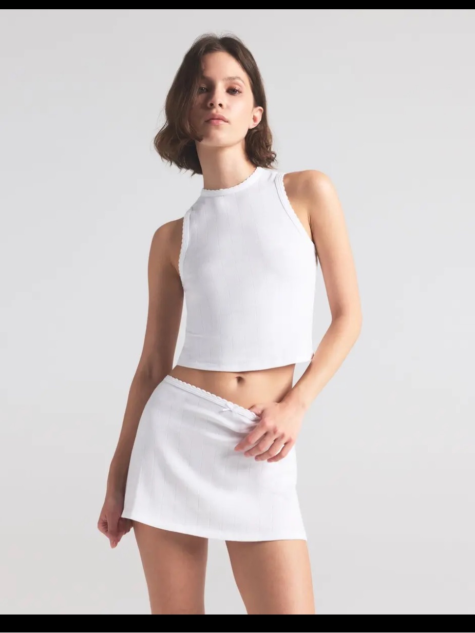 Skims Drop Needle Mini Skirt Xs